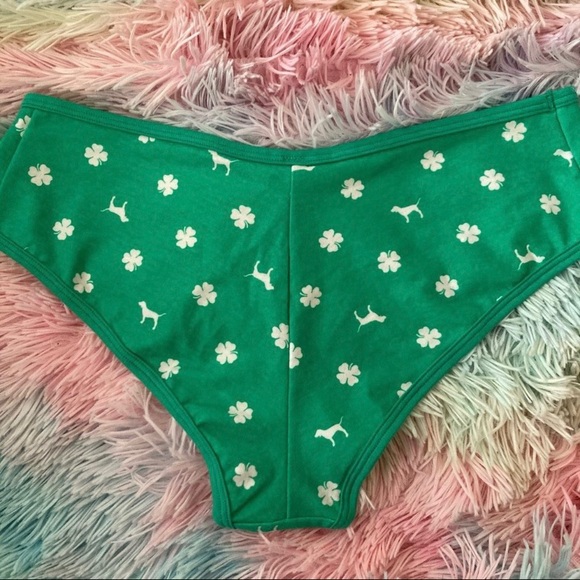 PINK Victoria’s Secret St Patrick’s Day Cheekster Panty Clover St Paddys Day Y2K - Picture 8 of 8